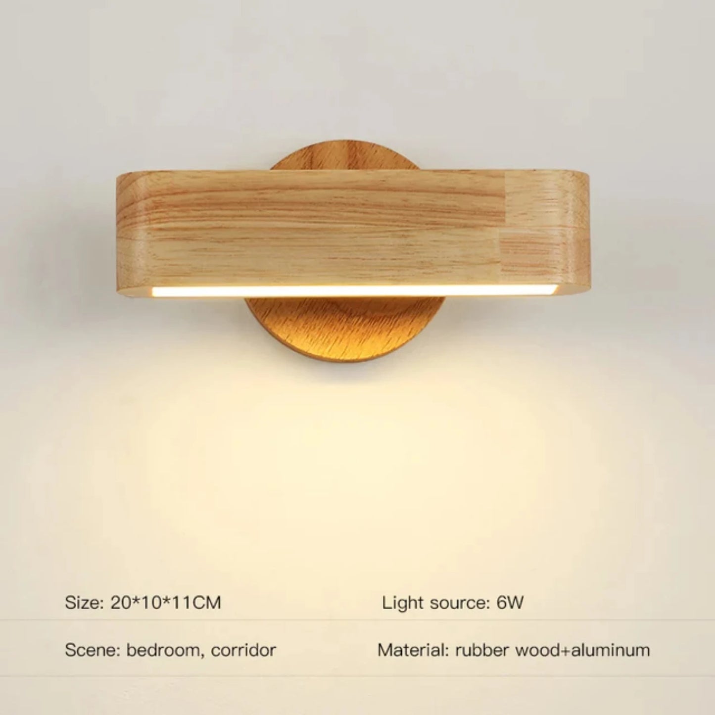 Elegante Houten Wandlamp voor Stijlvolle en Gezellige Verlichting