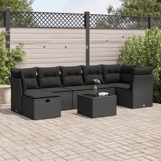 Loungeset Met Kussens Poly Rattan