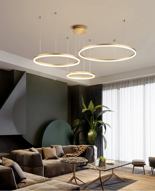 Moderne Hanglamp met Driedubbele Ringen