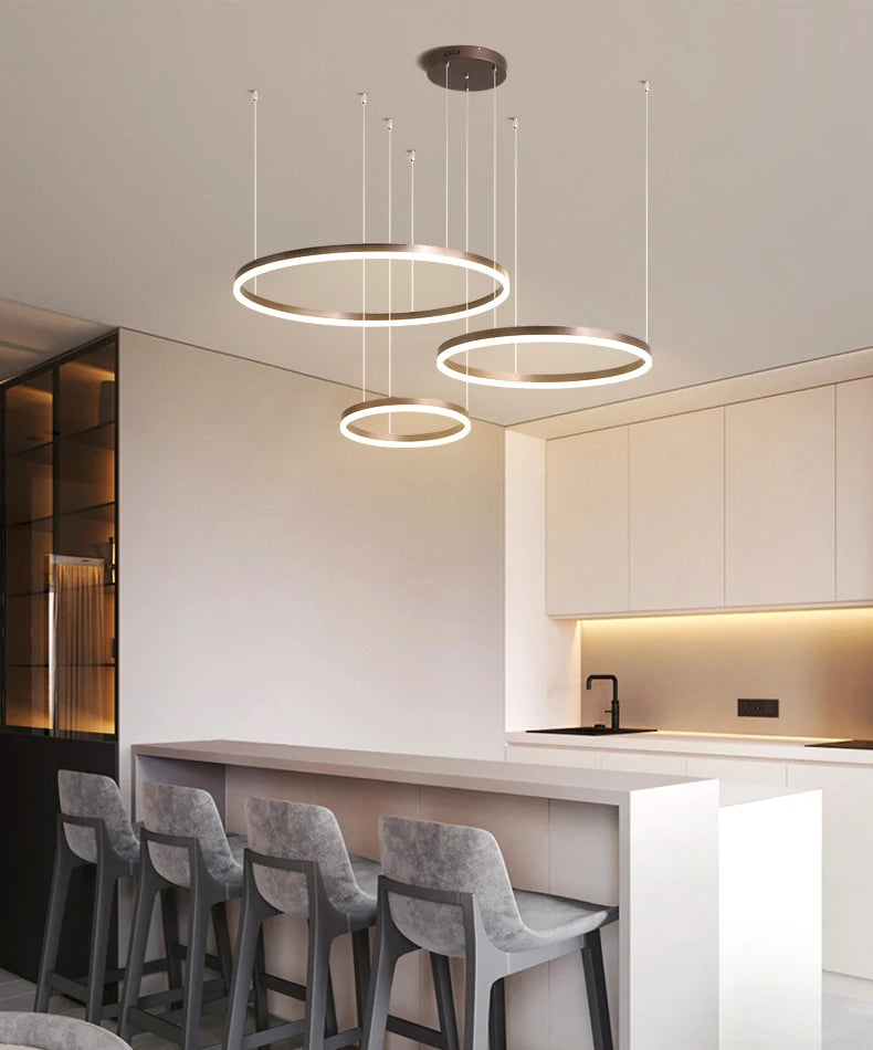 Moderne Hanglamp met Driedubbele Ringen