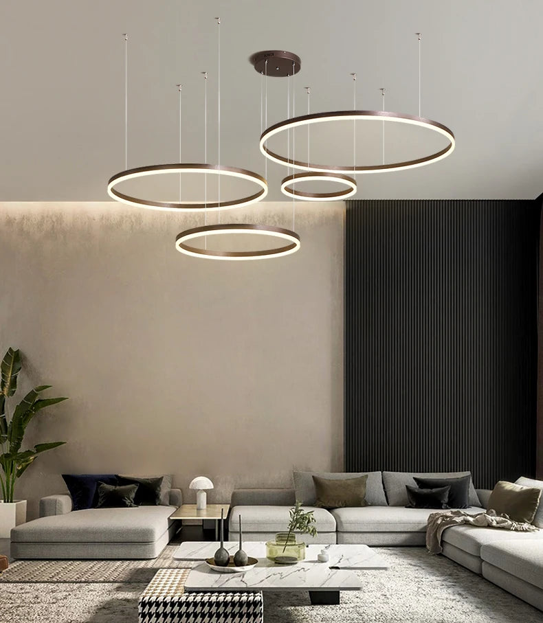 Moderne Hanglamp met Driedubbele Ringen